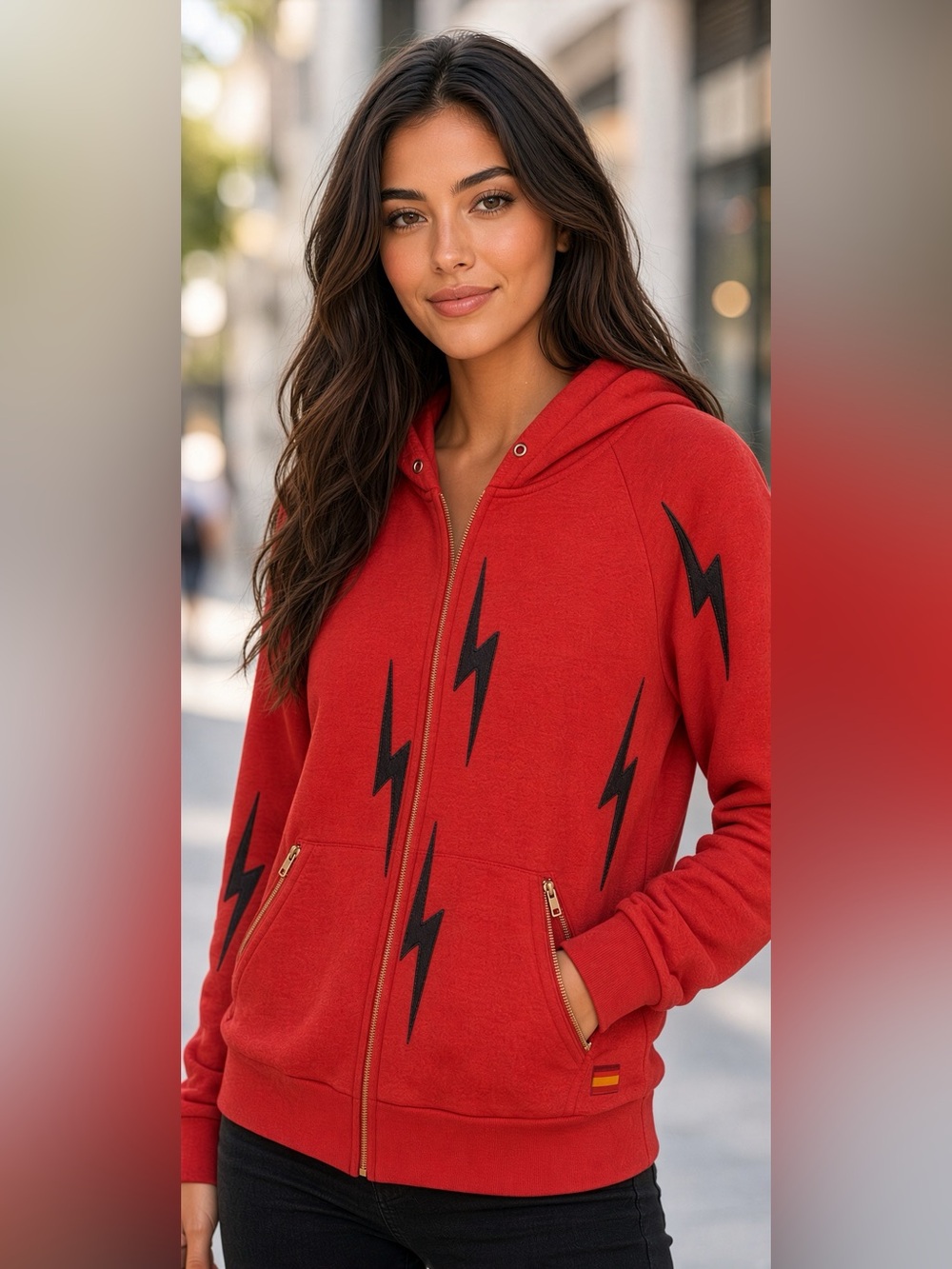 Rare Print Aviator Nation Women’s Hoodie Medium